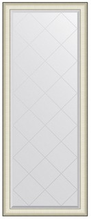 Зеркало напольное 79х200 см белая кожа с хромом Evoform Exclusive-G floor BY 6393
