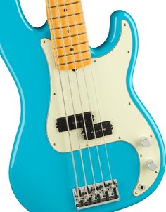 American PRO II Presicion Bass V MN Miami Blue Fender