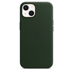 Чехол-накладка Apple MagSafe для iPhone 13, кожа, зеленая секвойя