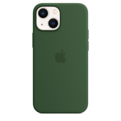 Чехол-накладка Apple MagSafe для iPhone 13 mini, силикон, зеленый клевер