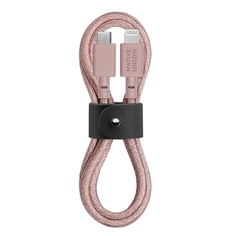 Кабель Native Union Belt Cable USB-C / Lightning, 1,2м, розовый