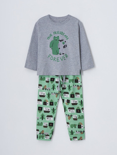 Трикотажная пижама с принтом для мальчиков (принт, 104-110) Sela