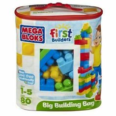 Конструктор Mega Bloks Первостроители, 80 шт, голубой Mattel