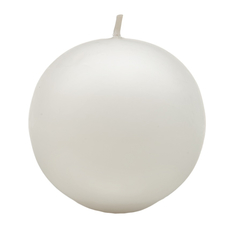 Свеча шар Антей-Кэндл 6 см белая