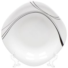 Тарелка суповая, стеклокерамика, 23 см, 0.675 л, квадратная, Токио, Daniks, FFSP-90/K1306-2