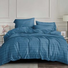 Постельное белье 1.5-спальное, простыня 150х215 см, 2 наволочки 70х70 см, пододеяльник 145х215 см, Stripe, страйп-полисатин, 18-4232