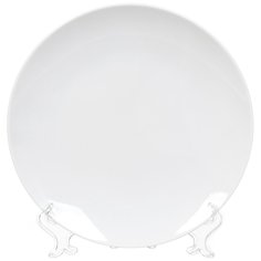 Тарелка обеденная, керамика, 24 см, круглая, Универсал Белье, Добрушский фарфоровый завод, 8С0914Ф34