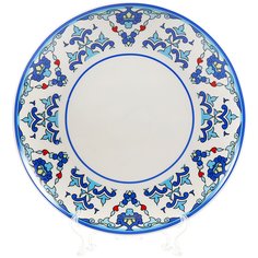 Тарелка обеденная, керамика, 26 см, круглая, Дамаск, Daniks