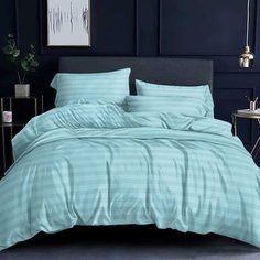 Постельное белье 2-спальное, простыня 180х215 см, 2 наволочки 70х70 см, пододеяльник 175х215 см, Stripe, страйп-полисатин, 14-4814