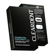 Полоски для отбеливания CLEARDENT Отбеливающие полоски для зубов с углем CHARCOAL COCONUT strips 45