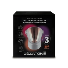 Прибор для ухода за лицом GEZATONE Светодиодная беспроводная LED маска для омоложения кожи лица и шеи m1040