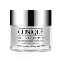 CLINIQUE Увлажняющий крем для лица, сохраняющий молодость кожи Youth Surge SPF 15 Age Decelerating Moisturizer для сухой кожи