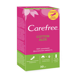 Личная гигиена CAREFREE Салфетки Aloe воздухопроницаемые