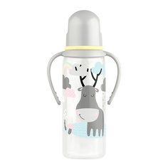 Бутылочка для детей LUBBY Бутылочка для кормления с соской молочной и ручкой, с рождения