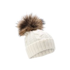 Шерстяная шапка с меховым помпоном Catya