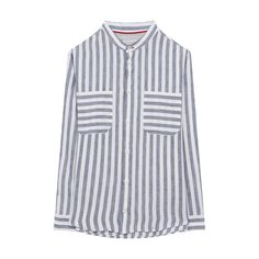 Рубашки Brunello Cucinelli Рубашка из льна и хлопка Brunello Cucinelli