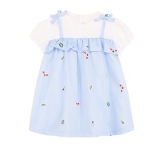 Хлопковое платье с принтом и оборкой Il Gufo