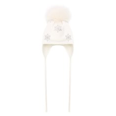 Шерстяная шапка с меховым помпоном Catya