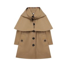 Хлопковый тренч с капюшоном Burberry