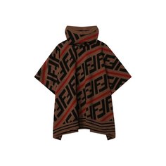 Шерстяное пончо Fendi