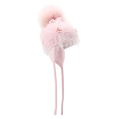 Шерстяная шапка с меховым помпоном Catya