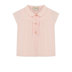 Хлопковая блуза с оборкой Gucci