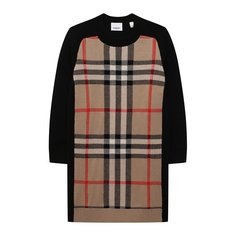 Платье из шерсти и кашемира Burberry