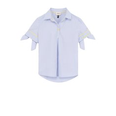 Блуза из хлопка и полиэстера с бантами Armani Junior