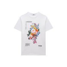 Хлопковая футболка MSGM kids