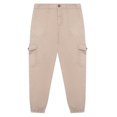 Джоггеры из льна и хлопка Brunello Cucinelli
