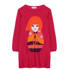 Вязаное мини-платье с принтом Sonia Rykiel Enfant