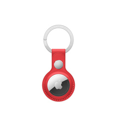 Кожаный брелок Apple для AirTag с кольцом для ключей, цвет красный (PRODUCT)RED