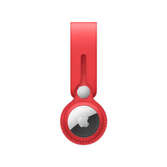 Кожаный брелок-подвеска Apple для AirTag, цвет красный (PRODUCT)RED