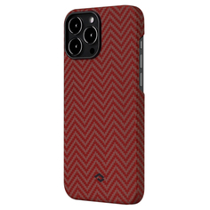 Чехол-накладка Pitaka MagEZ Case 2 для iPhone 13 Pro, арамид (кевлар), Красный/Оранжевый