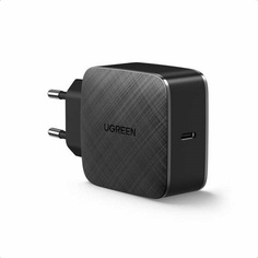 Зарядное устройство сетевое UGreen GaN USB C, 65Вт, серый