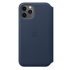 Чехол-книжка Apple Leather Folio для iPhone 11 Pro, кожа, синяя пучина