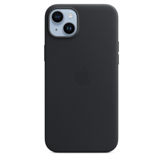 Чехол-накладка Apple MagSafe для iPhone 14 Plus, кожа, черный