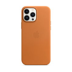 Чехол-накладка Apple MagSafe для iPhone 13 Pro Max, кожа, золотистая охра