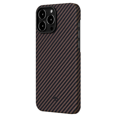 Чехол-накладка Pitaka MagEZ Case 2 для iPhone 13 Pro, арамид (кевлар), коричневый/черный