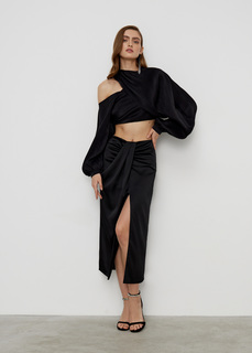 Юбка с узлом NICEONE [Черный, S]