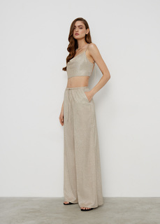 Брюки палаццо NICEONE [Бежевый, XS]