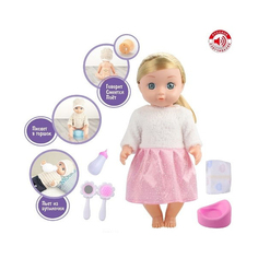 Кукла с аксессуарами Мой пупсенок на бат. в коробке пьет,писает,говорит и поет(10 фраз) ZYA-A2850-16 Noname