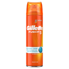Гель для бритья Gillette Fusion5 Ultra Sensitive & Cooling, для чувствительной кожи, охлаждающий, мужской, 200