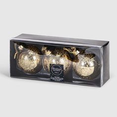 Набор шаров на елку Kaemingk 30201 3 шт 8 см стекло