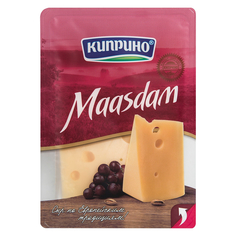 Сыр полутвердый Киприно Маасдам 45%, нарезка, 125 г