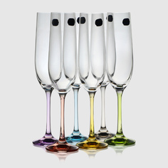 Набор бокалов для шампанского Bohemia Crystall Виола 40729/D4641/190 190 мл 6 шт