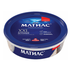 Филе-кусочки сельди Матиас XXL крупные в масле, 400 г Санта бремор