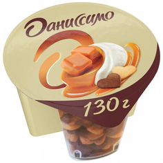 Йогурт Даниссимо Делюкс с карамельным соусом и печеньем 4%, 130 г
