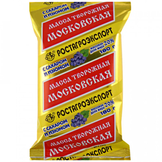 Масса творожная РостАгроЭкспорт Московская с сахаром и изюмом 20%, 180 г