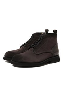 Замшевые ботинки Santoni